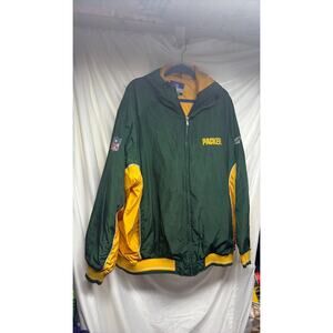 Vintage green bay packers jacket by Reebok, NFL on field team apparel